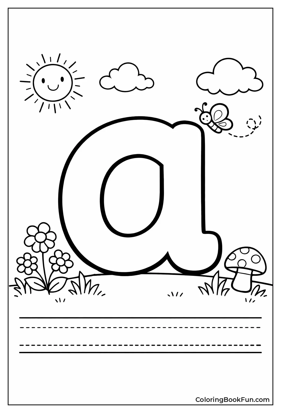 Simple Outline Lowercase