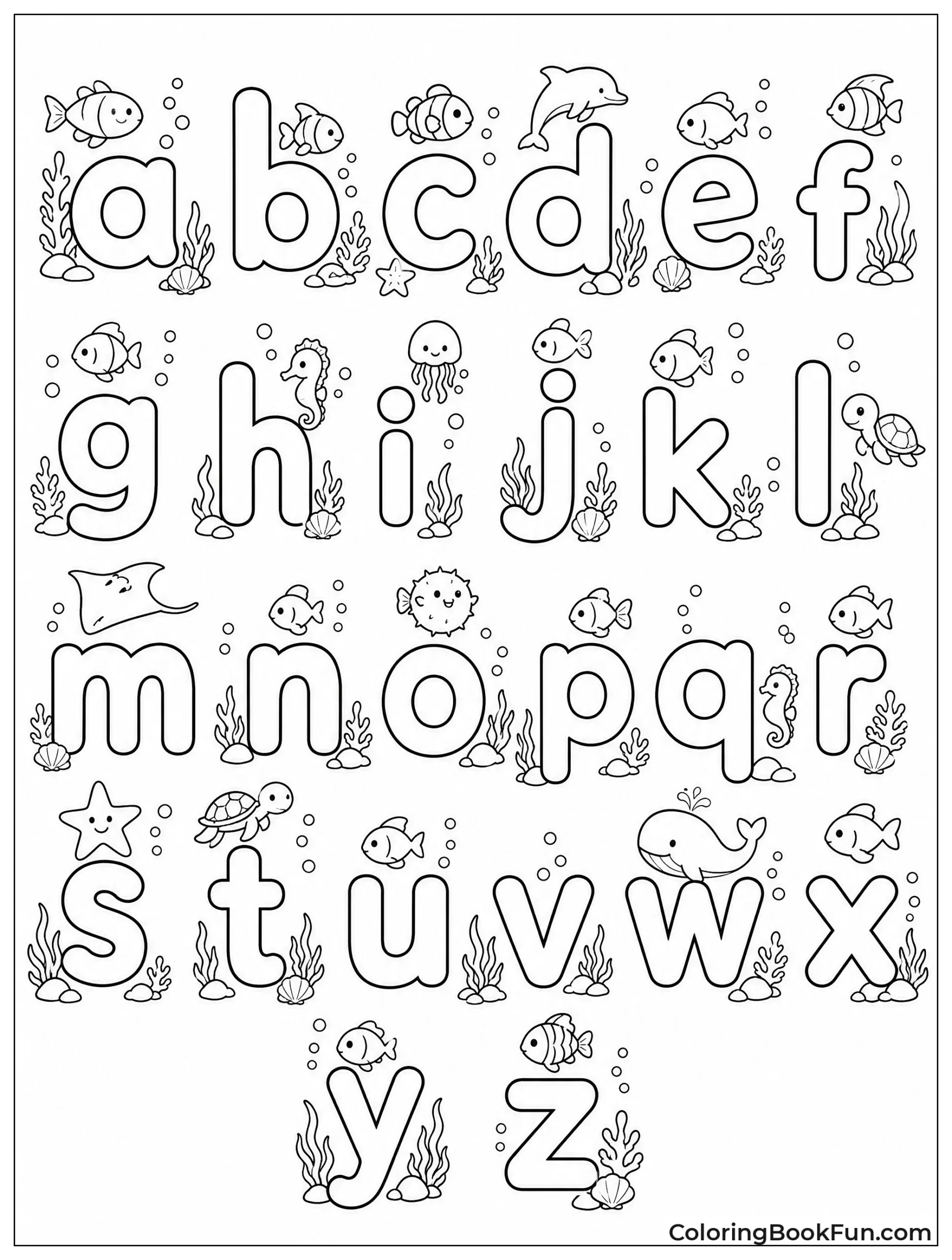 Fish Swim with Letter