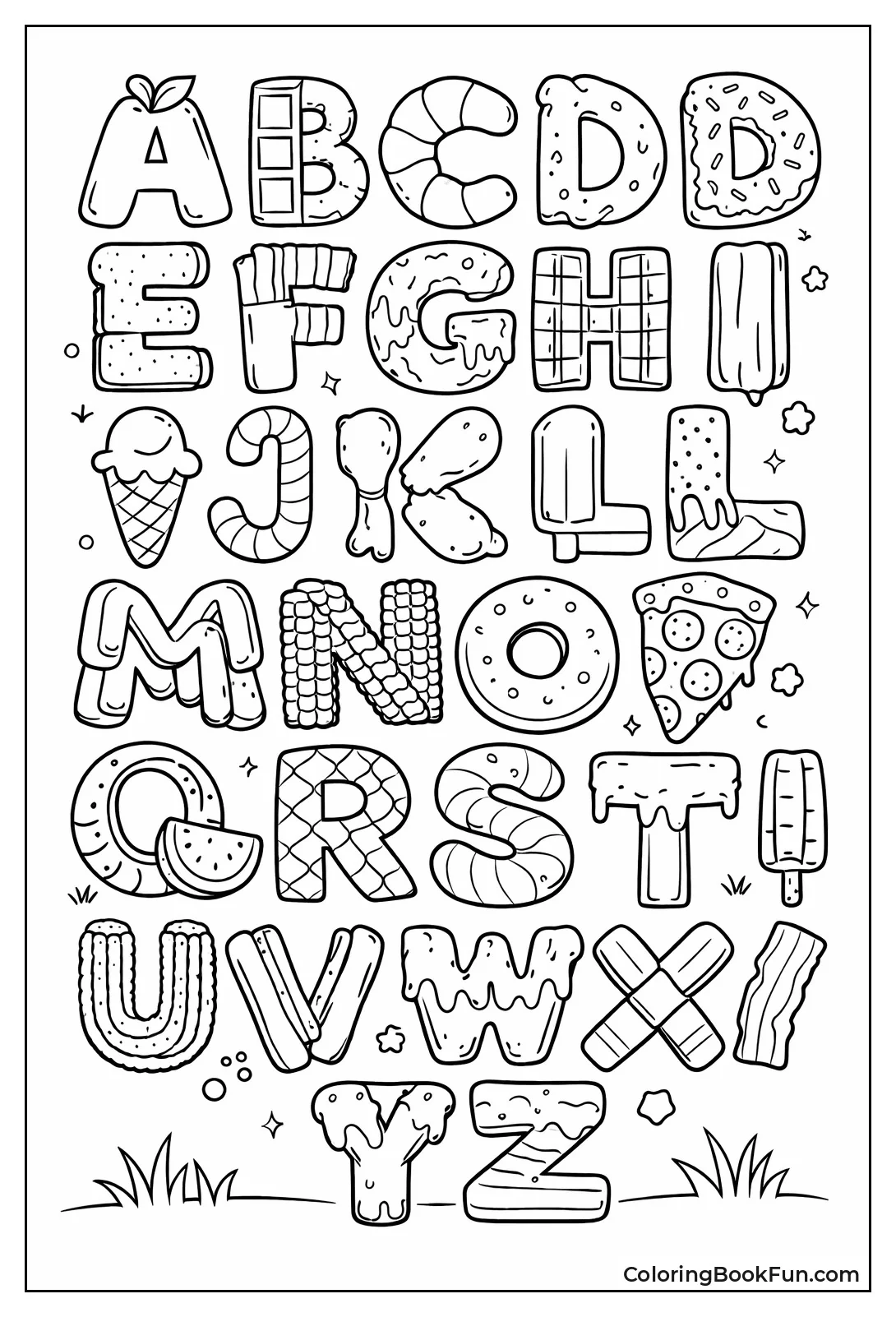 Foodie Alphabet Letters