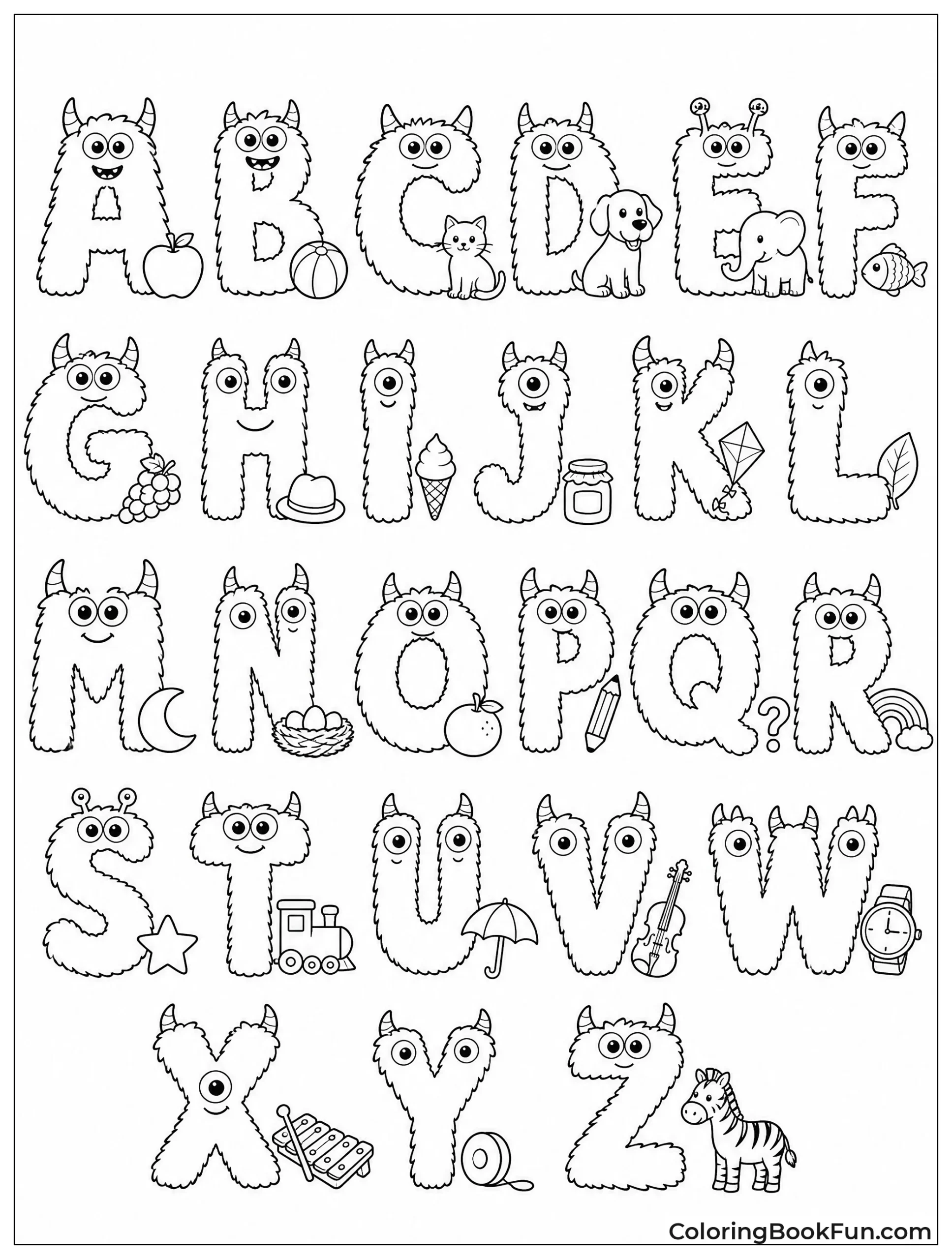 Monster Letter with Googly Eyes