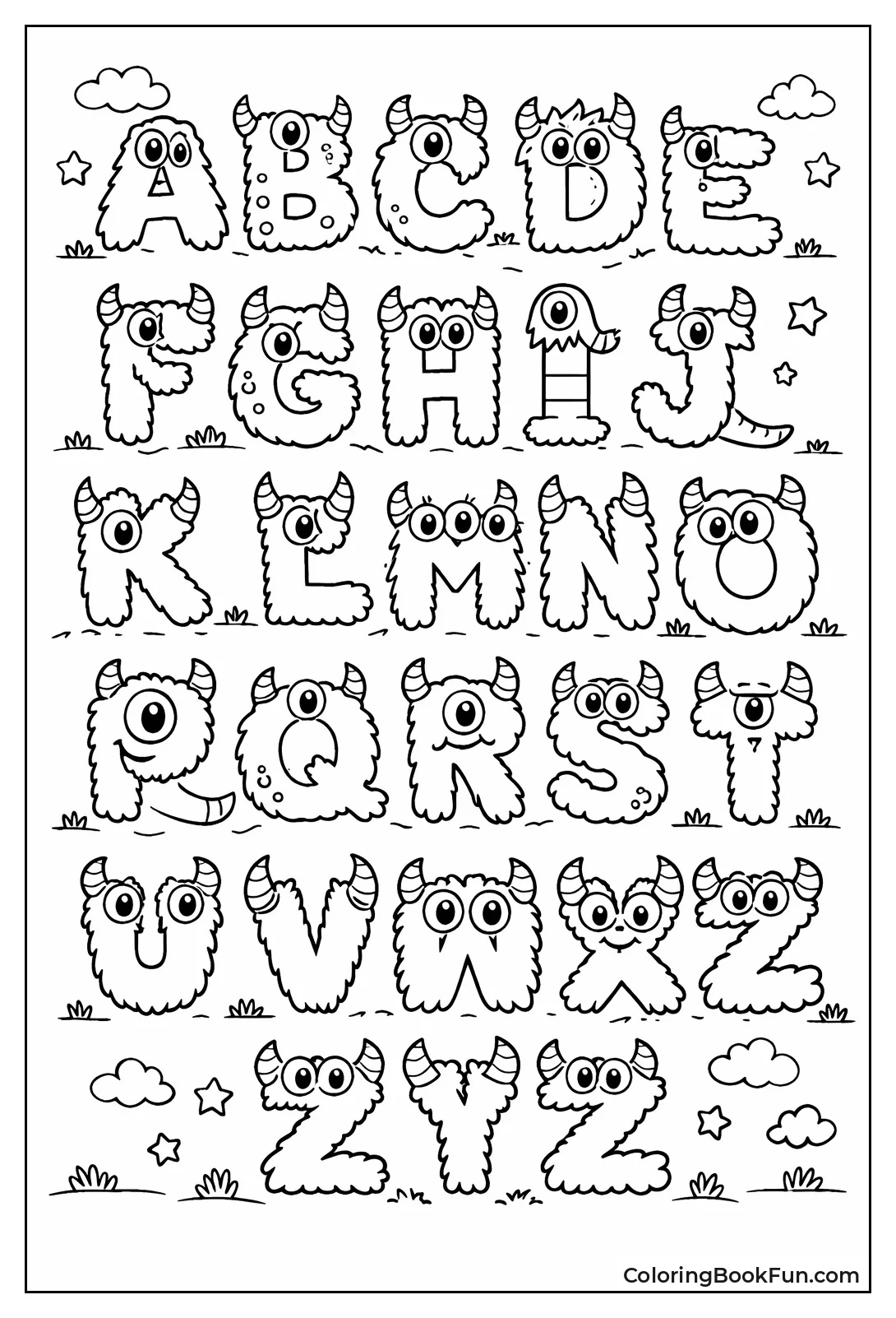 Funny Monster Letters