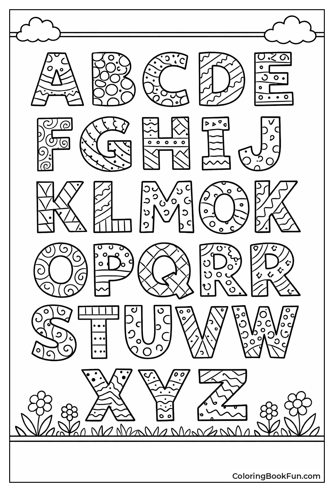 Patterned Letter Fill