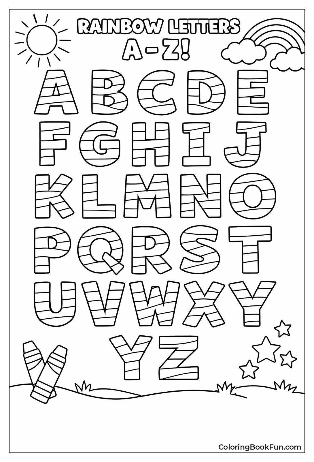 Rainbow Gradient Letter