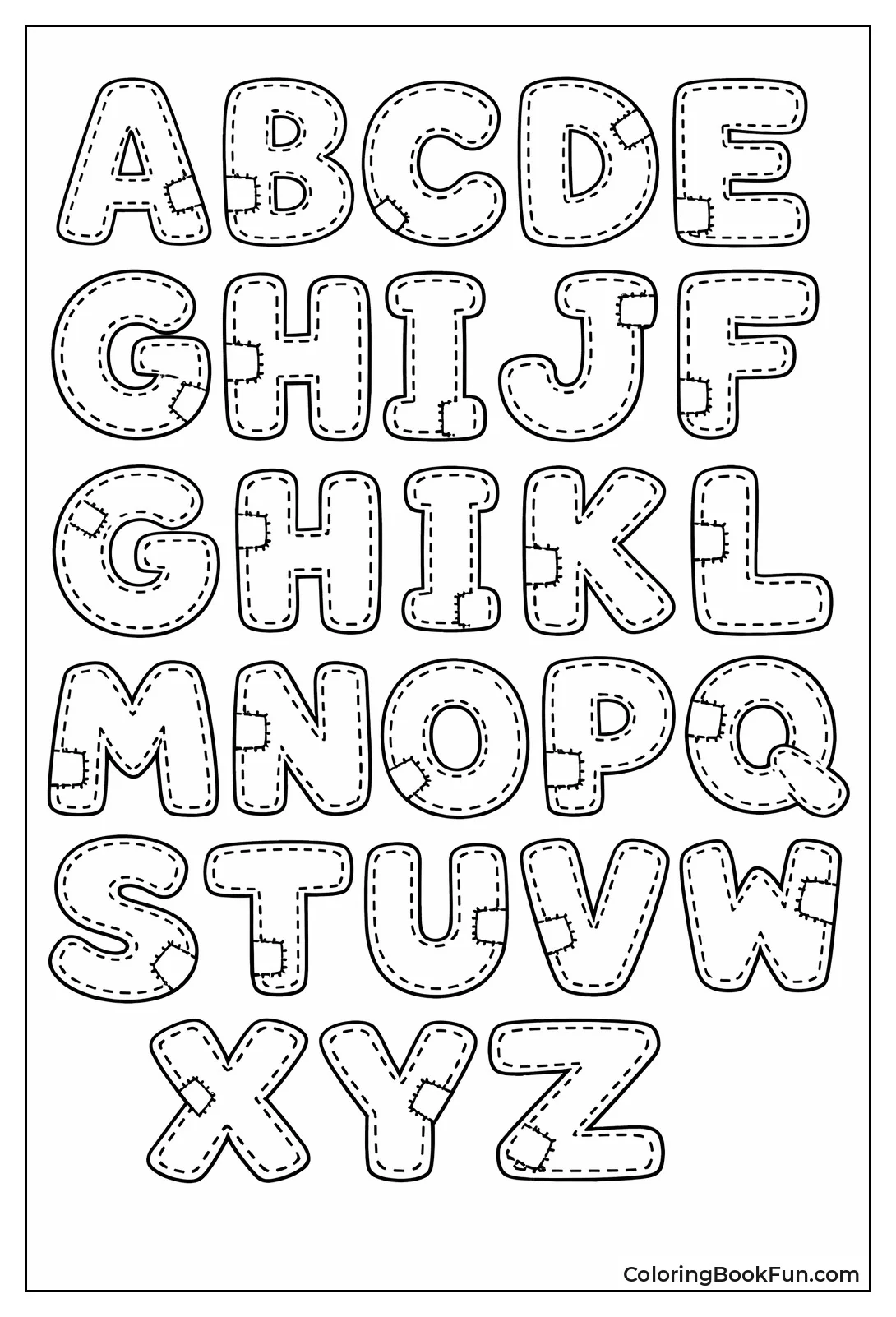 Stitched Plush Letters