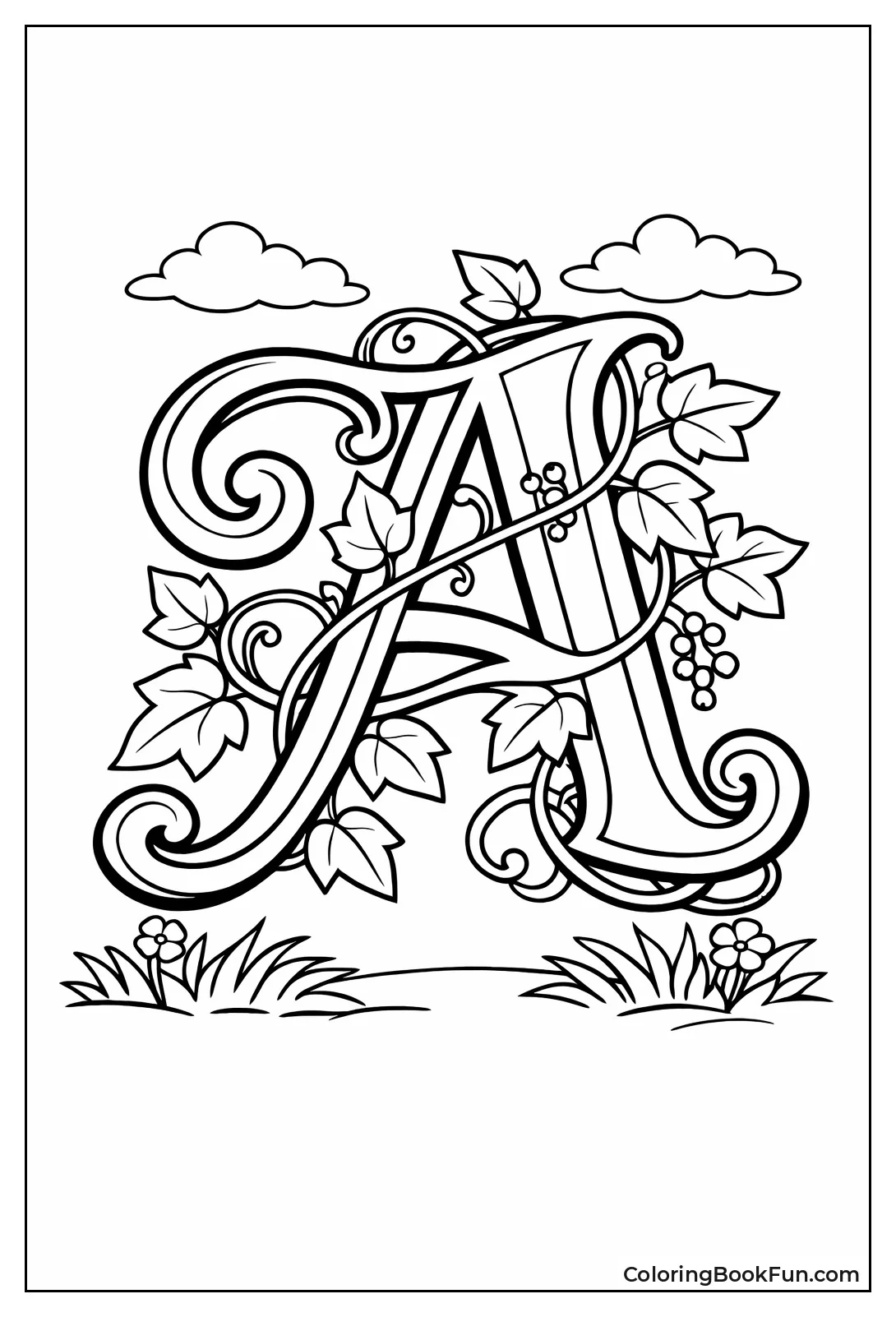 Vintage Calligraphy Letter