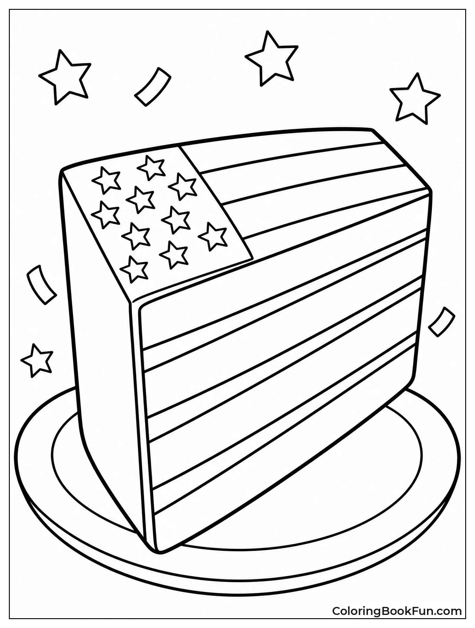 Slice of Red White Cake