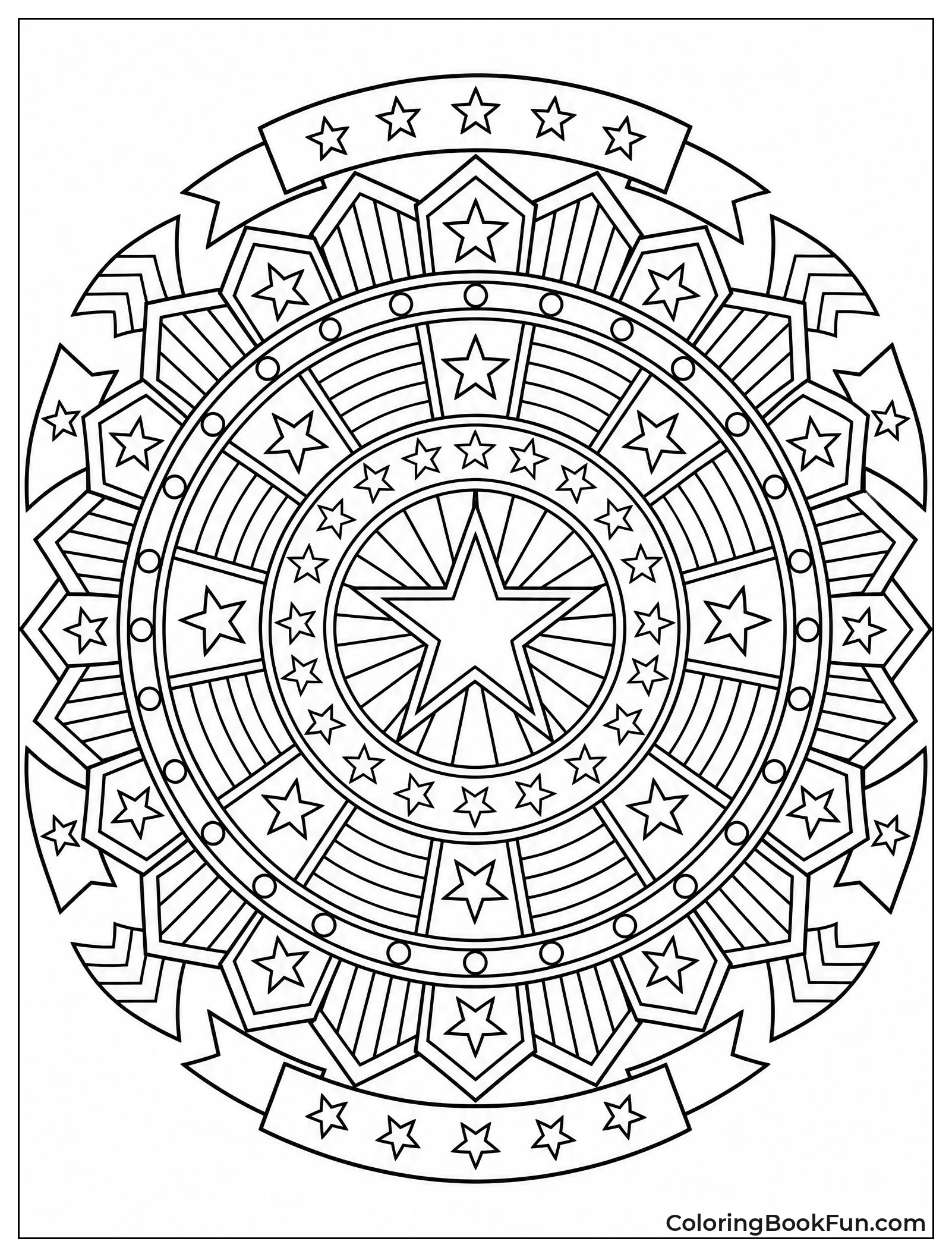Mandala of Stars and Stripes