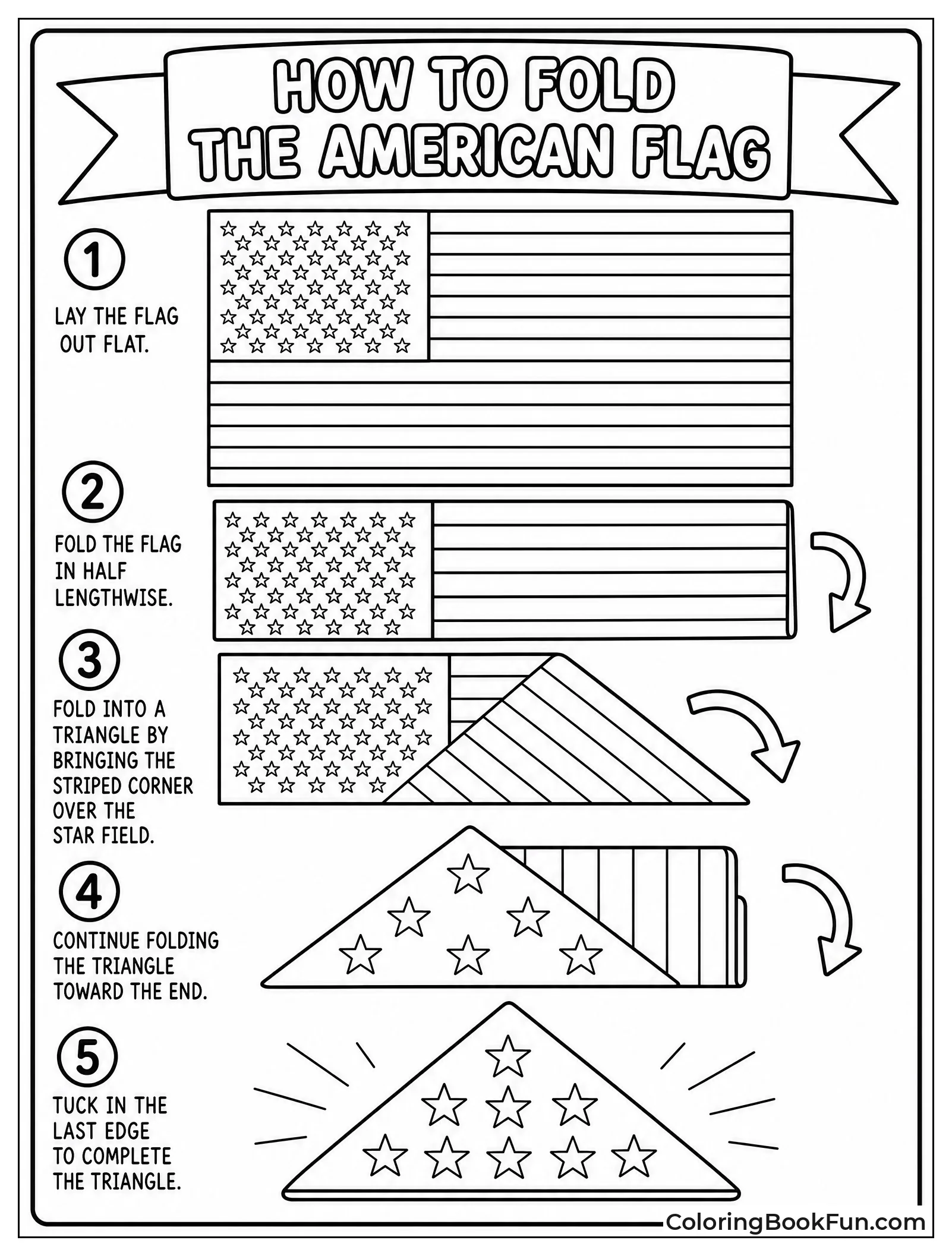 Steps for Folding the Flag