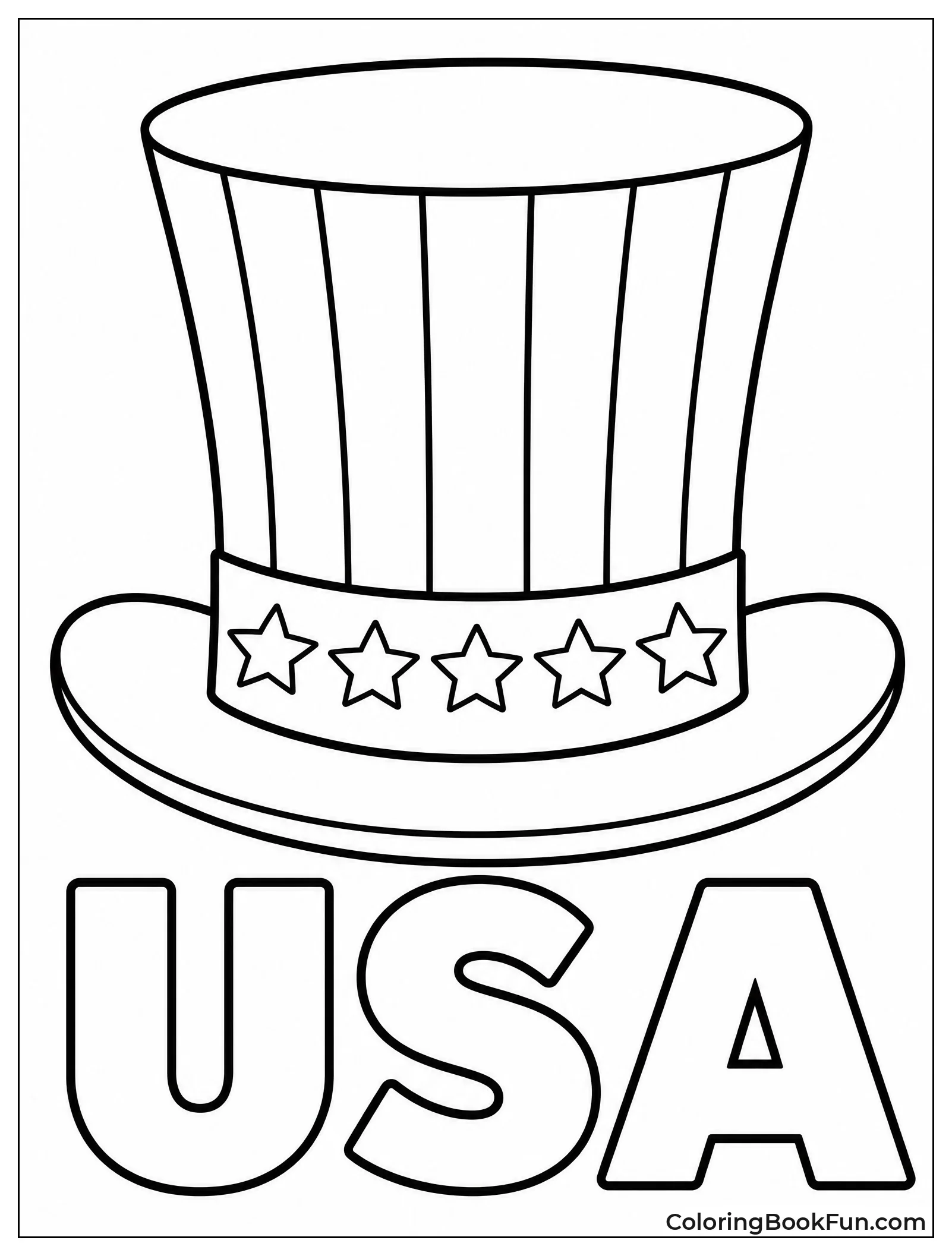 Uncle Sam Tall Striped Hat