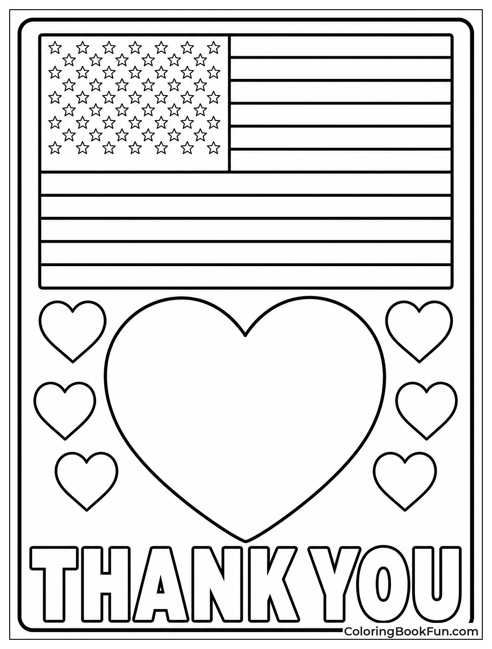 Flag for Veteran Thank You
