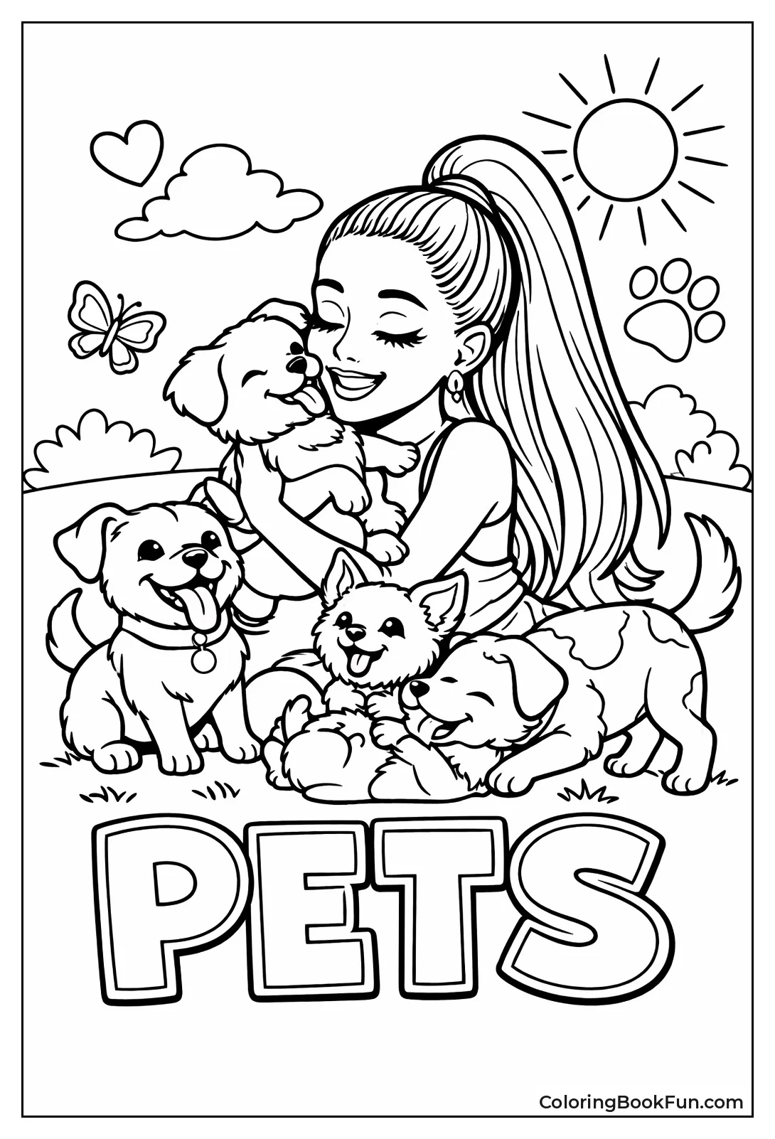 Ariana with Dogs