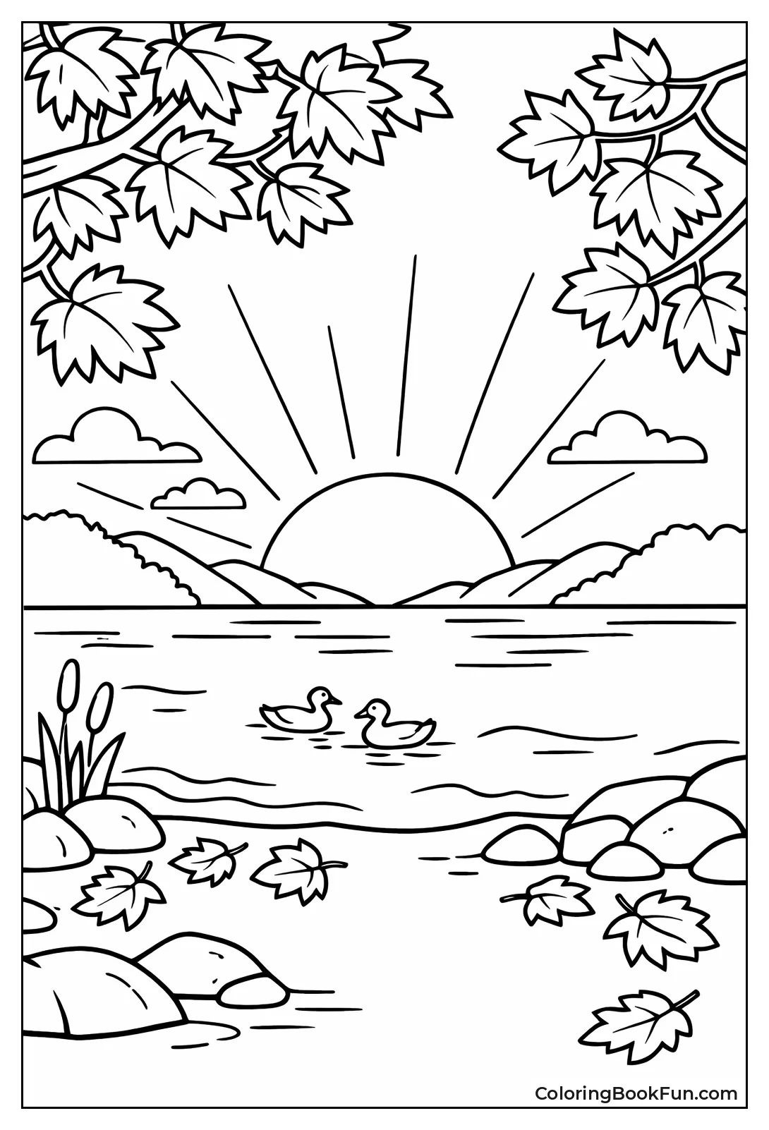 Autumn Foliage Sunset