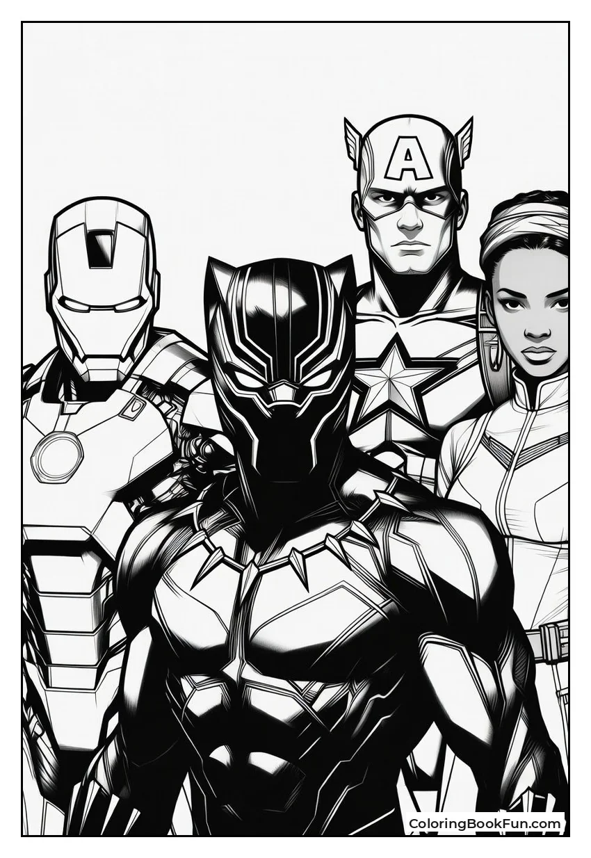 Avengers with Black Panther