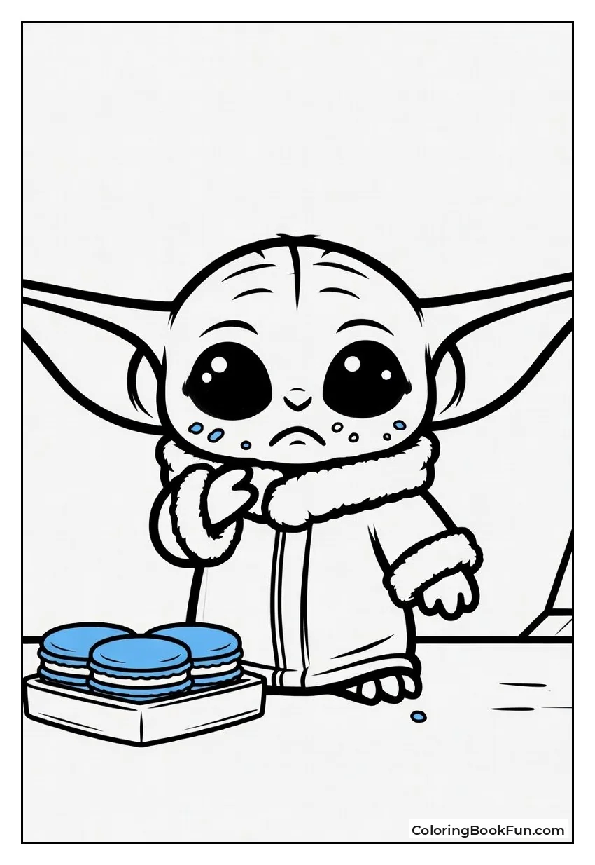 Grogu Eats Messy Macarons