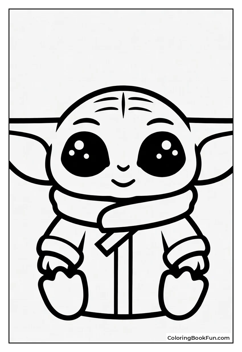 Simple Outline of Baby Yoda