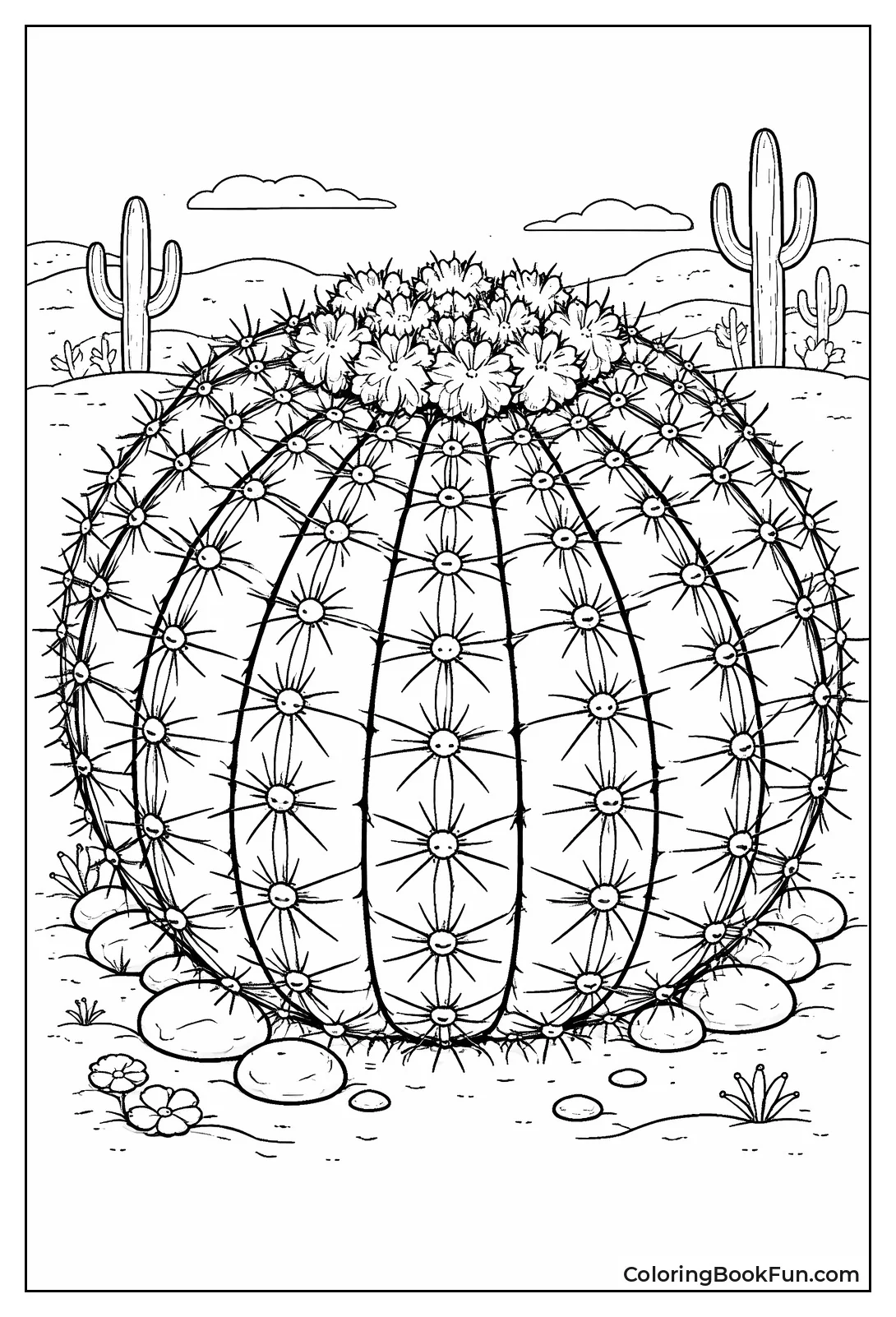 Barrel Cactus Close up