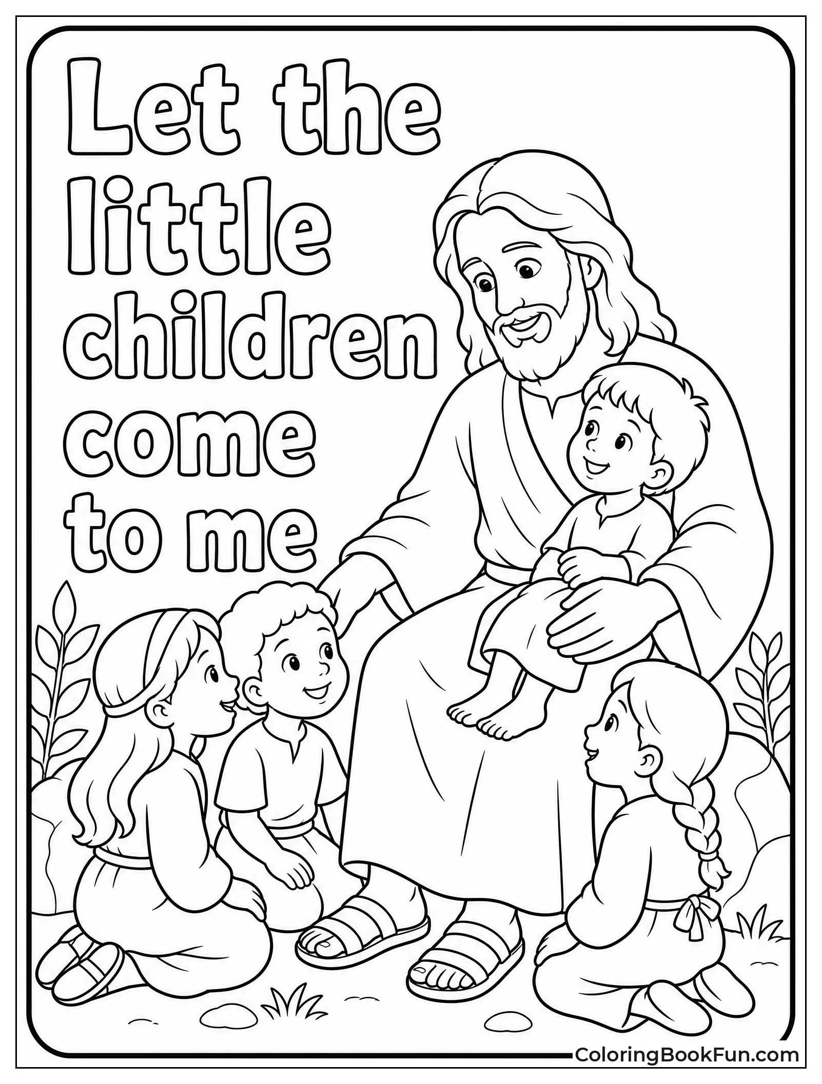 Jesus Holding Children on Lap