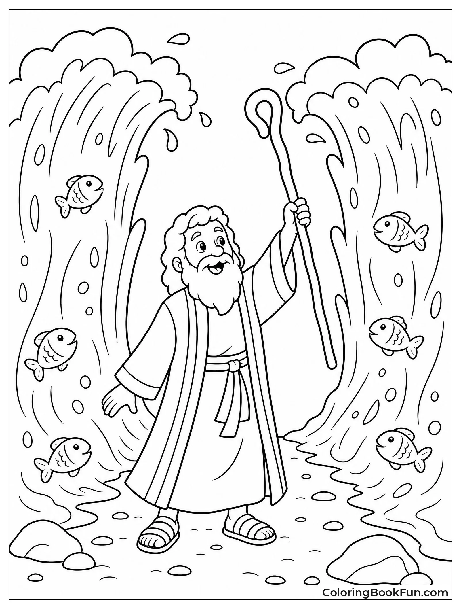 Moses Parting Red Sea
