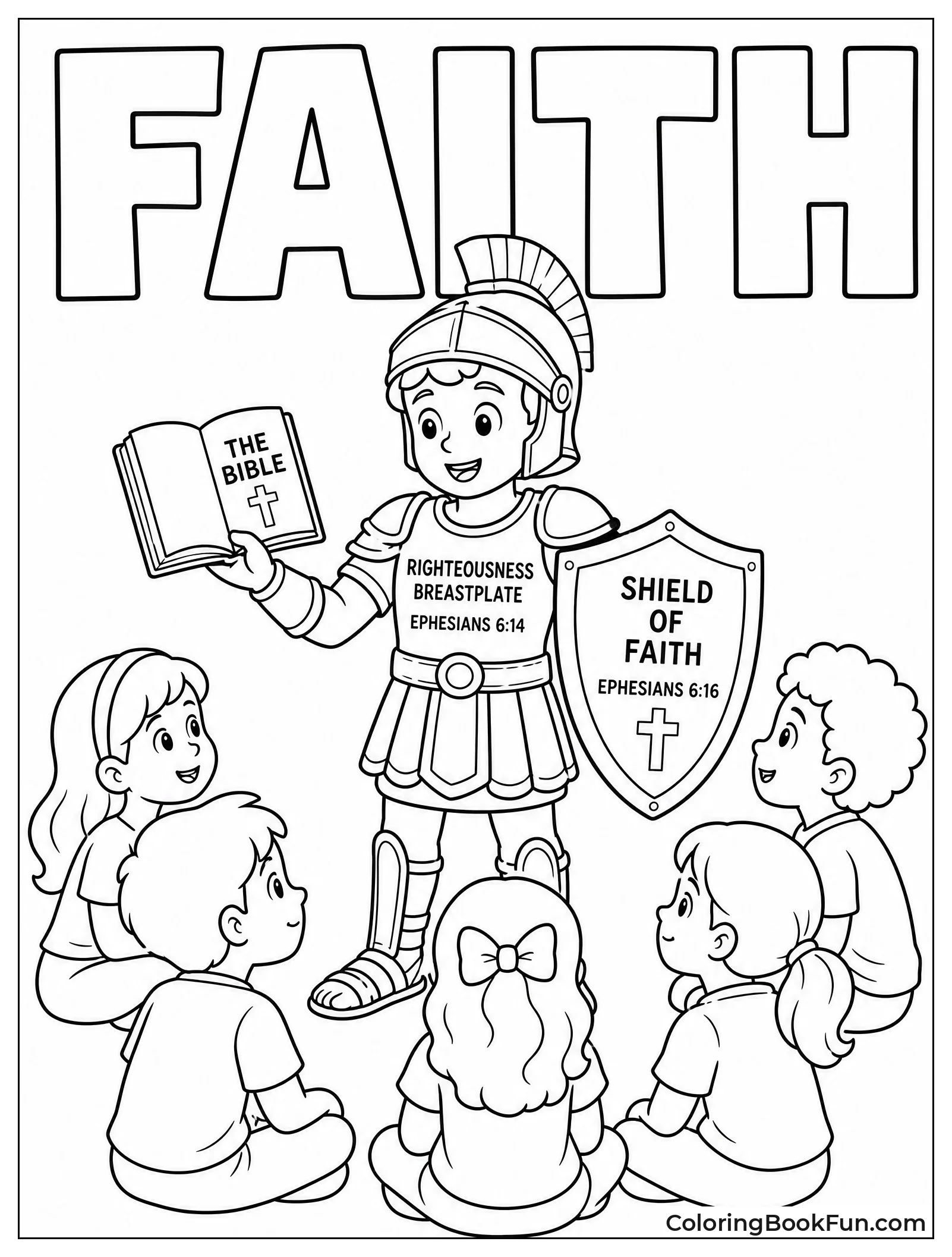 Boy Wearing Armor of God
