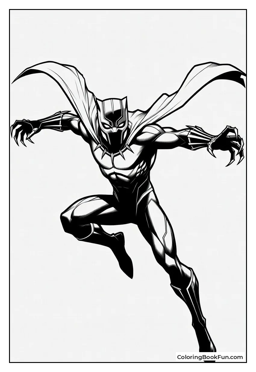 Black Panther Leaping