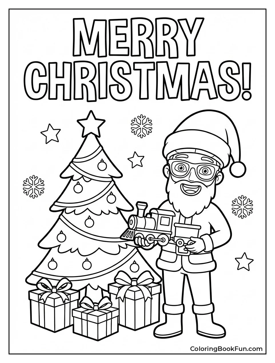 Blippi Christmas Scene