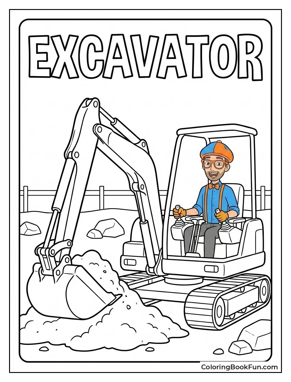 Blippi Riding Digger