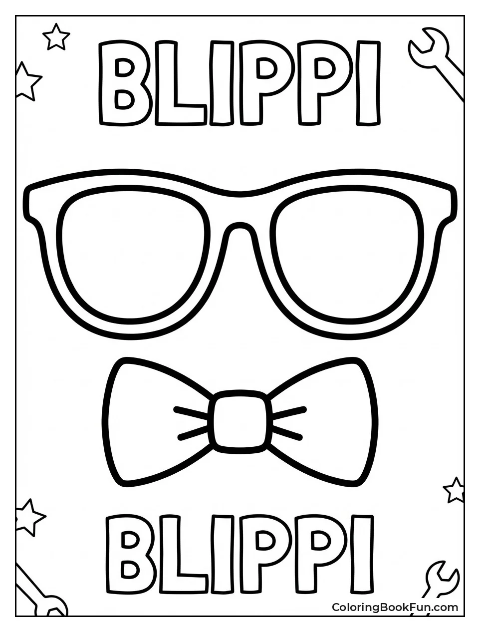 Blippi's Bowtie and Glasses