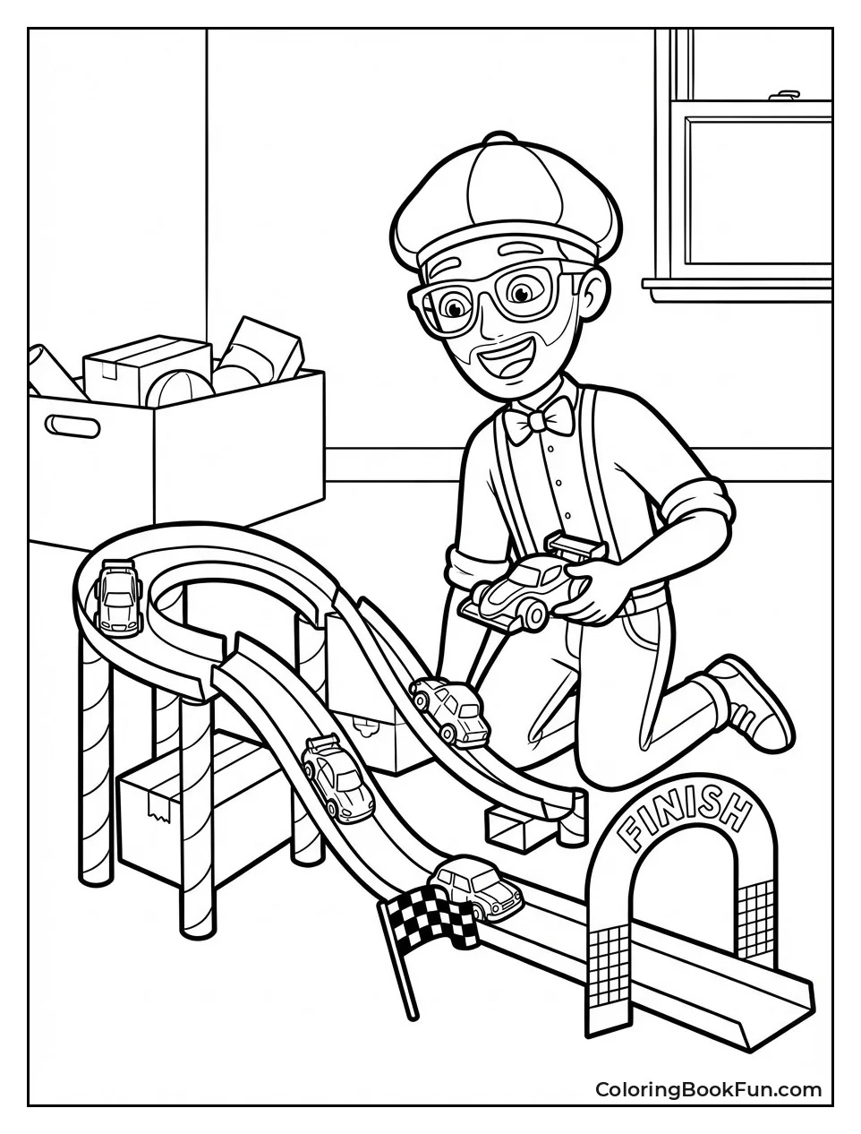 Blippi Toy Cars Race