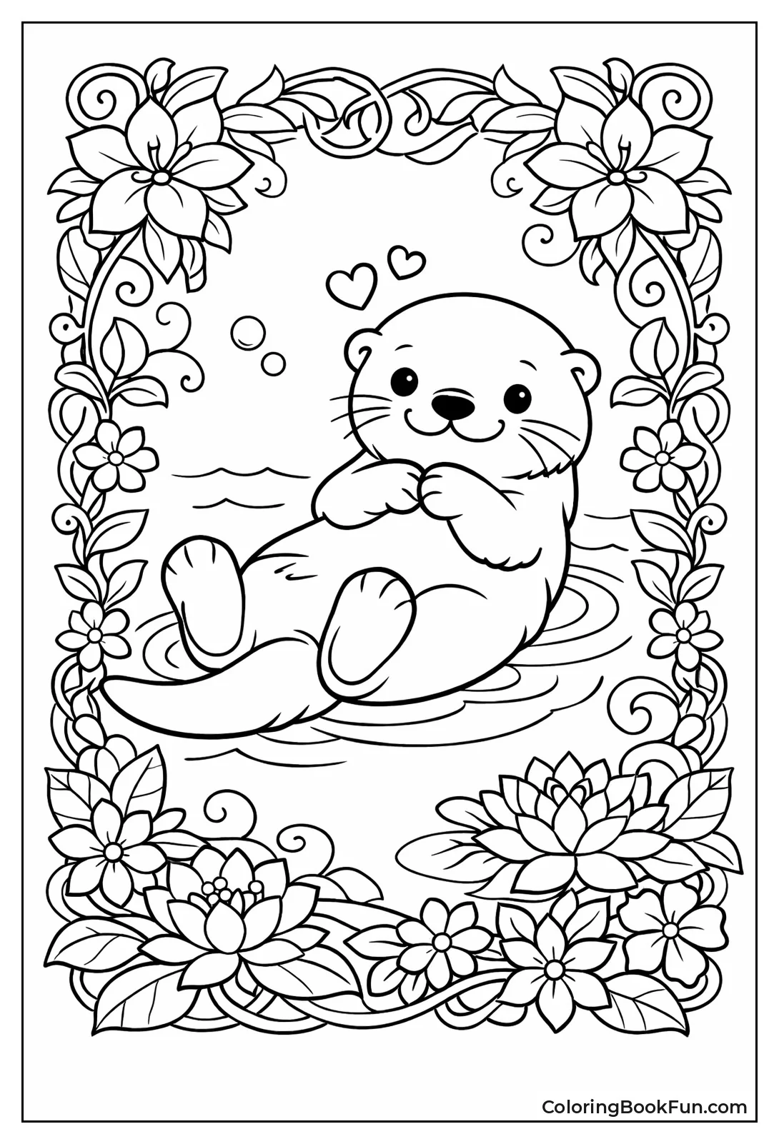 Botanical Flower Otter