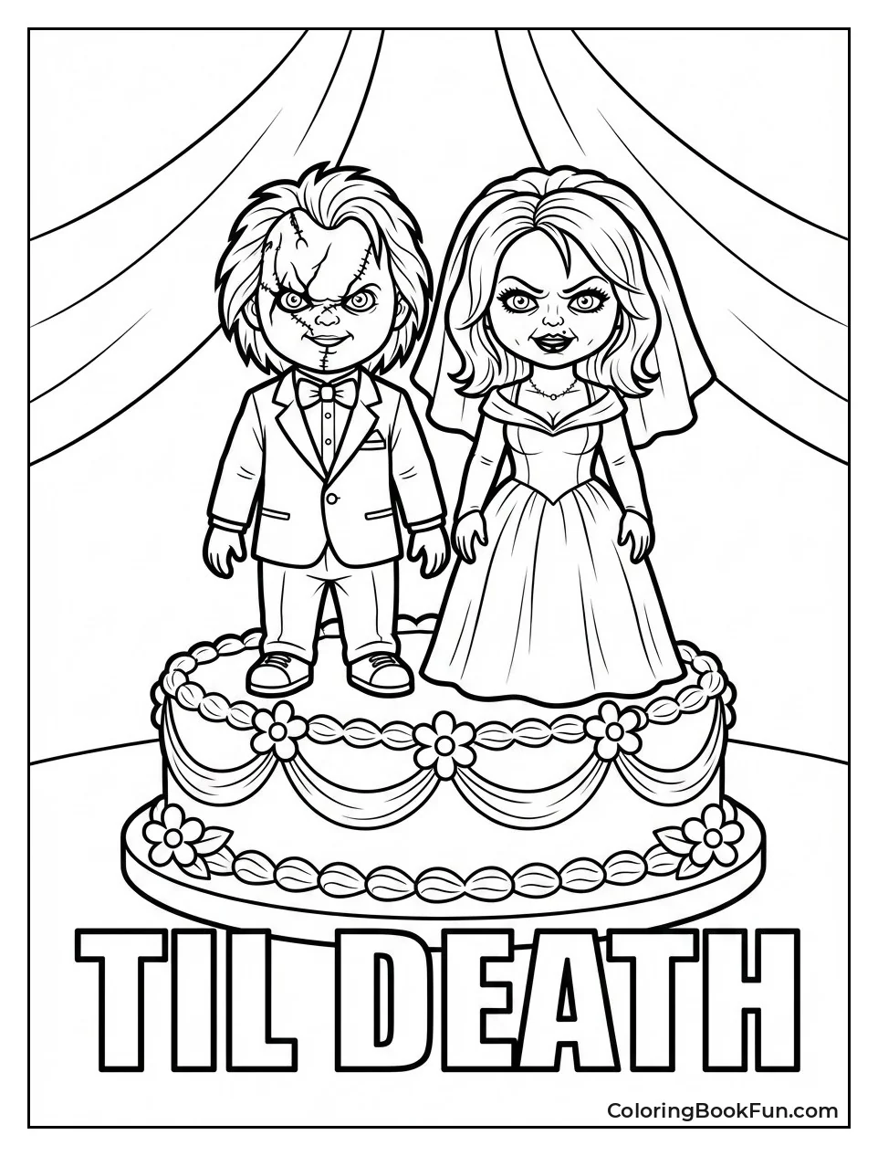 Bride and Groom Chucky & Tiffany