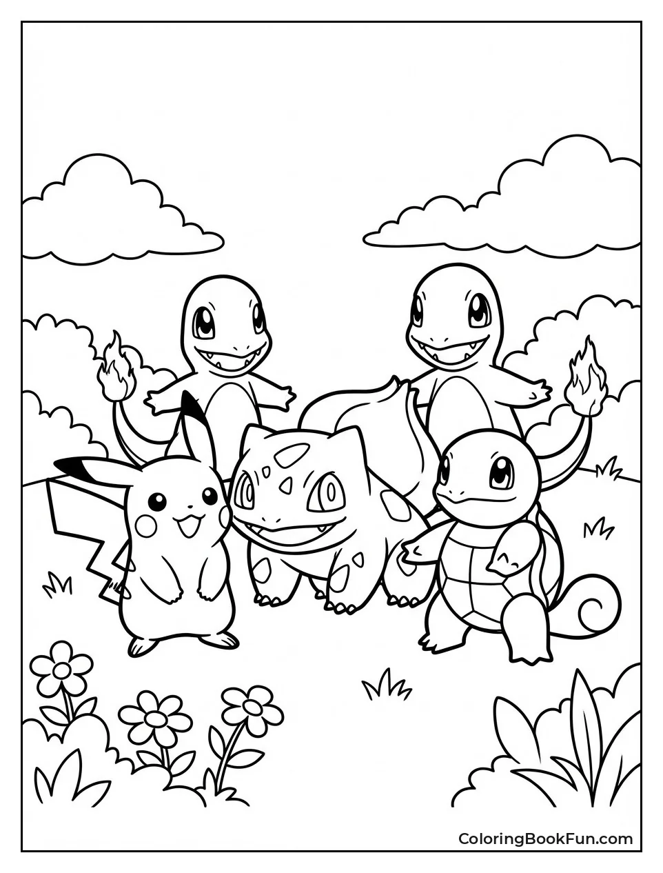 Bulbasaur Pikachu Starters Group
