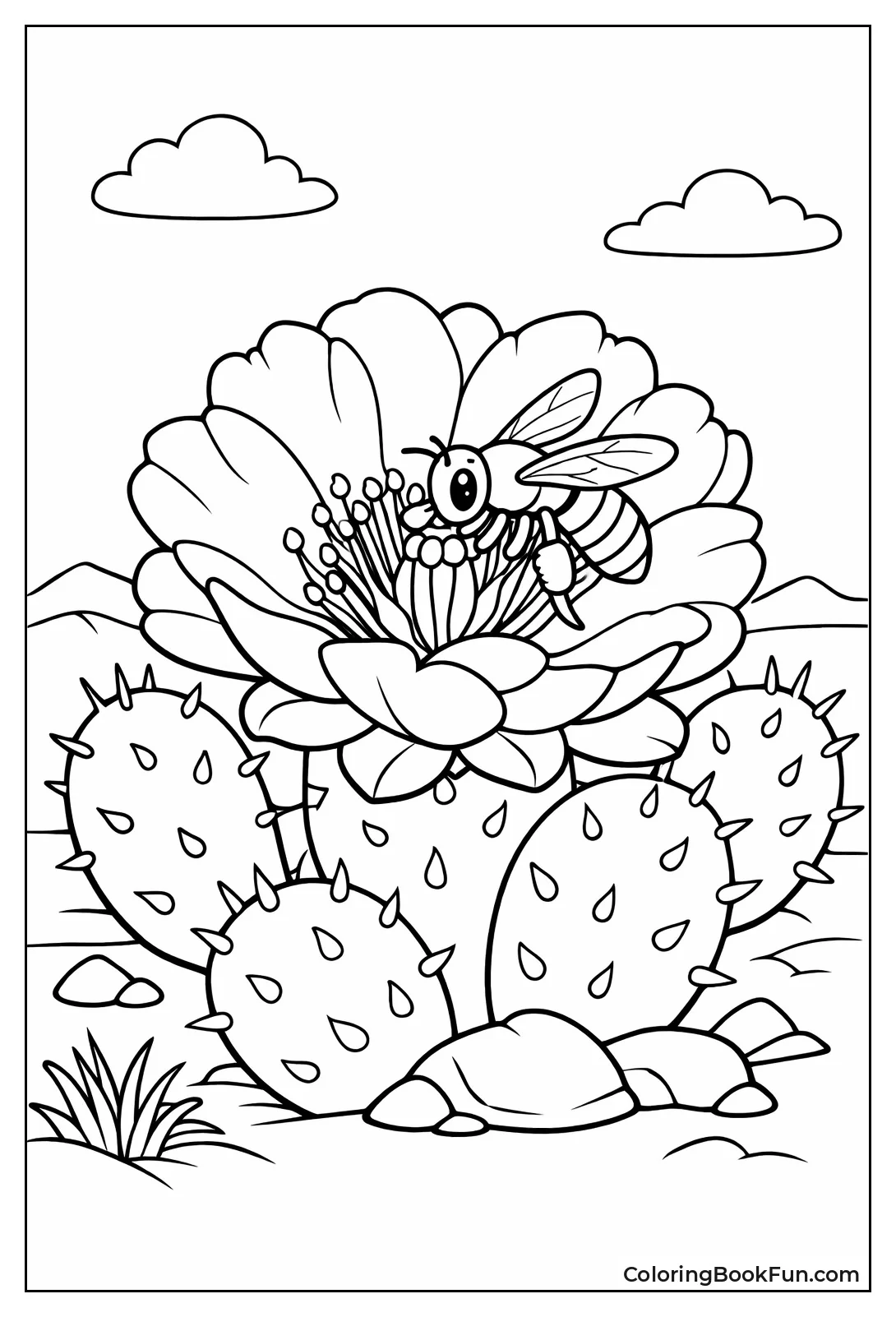 Bee Pollinating Flower