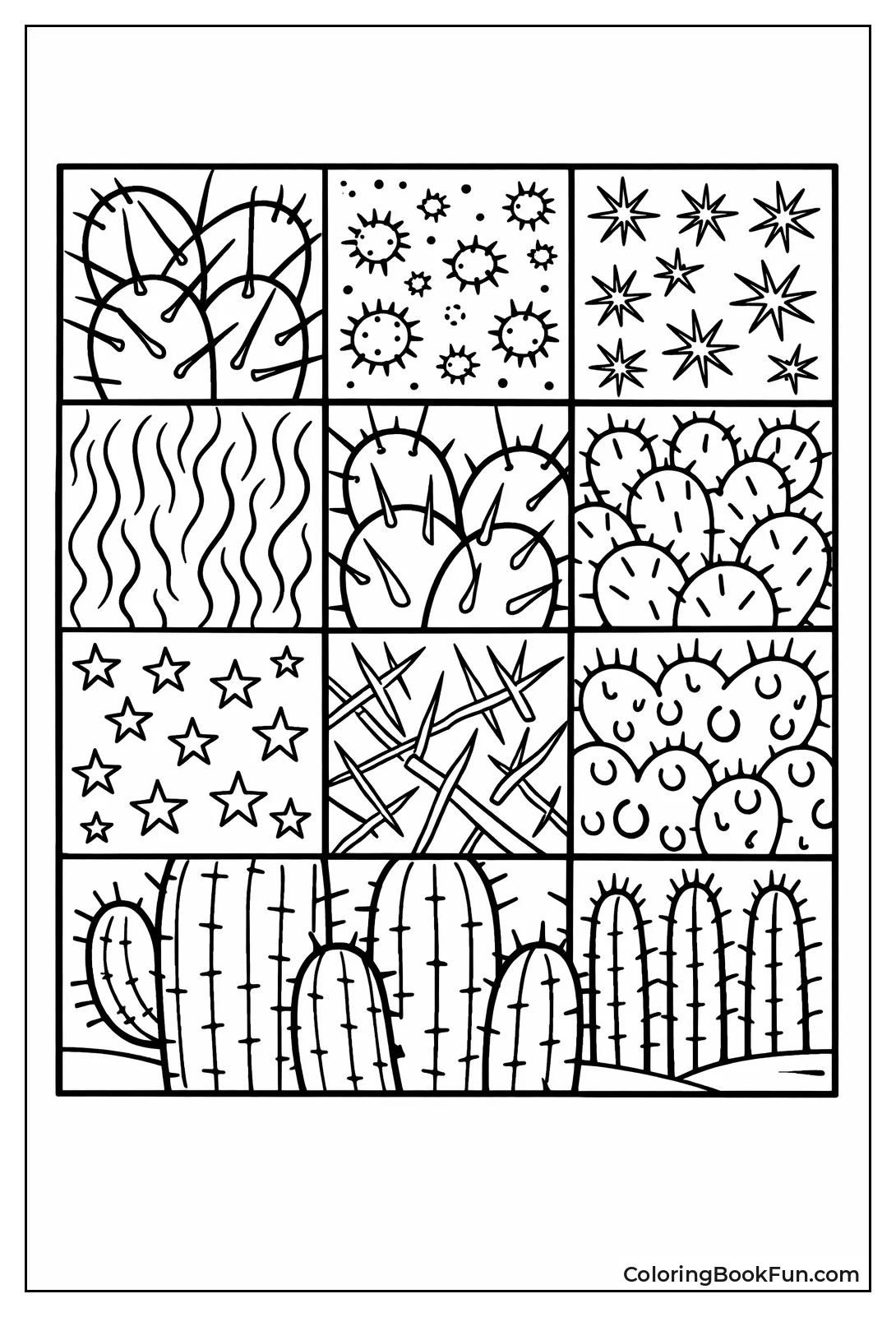 Cactus Patchwork Quilt