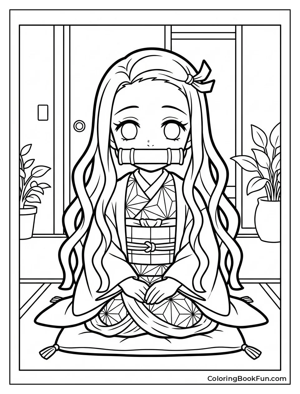 Calm Seated Nezuko