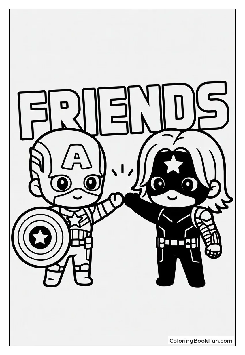 Chibi Cap and Bucky