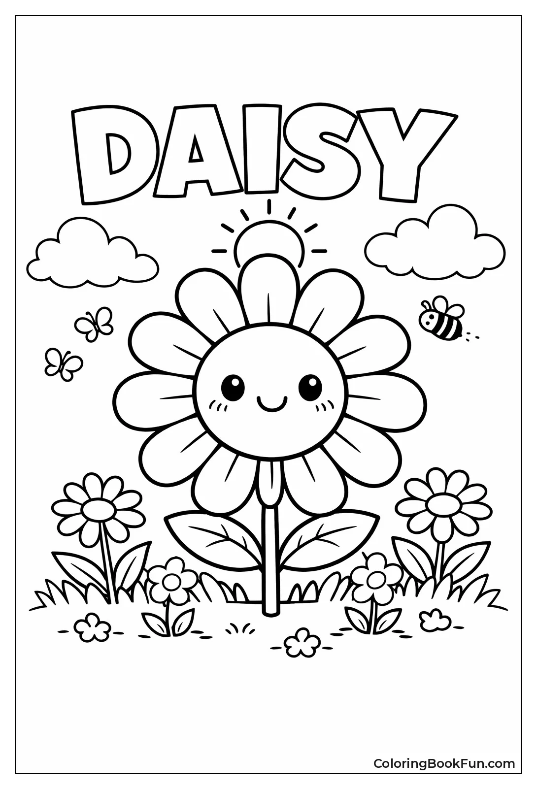 Cartoon Smiley Daisy
