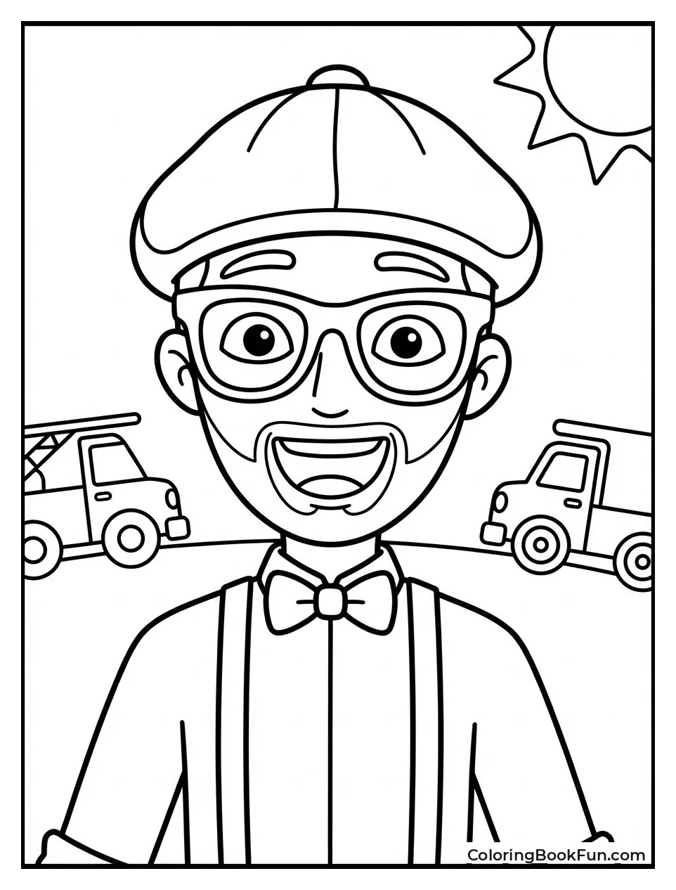 Cheerful Blippi Portrait