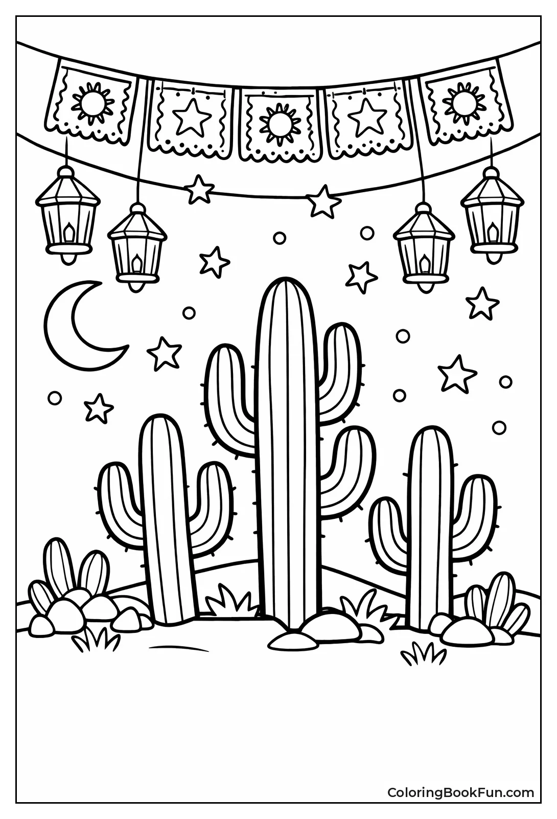 Cactus Garden Night