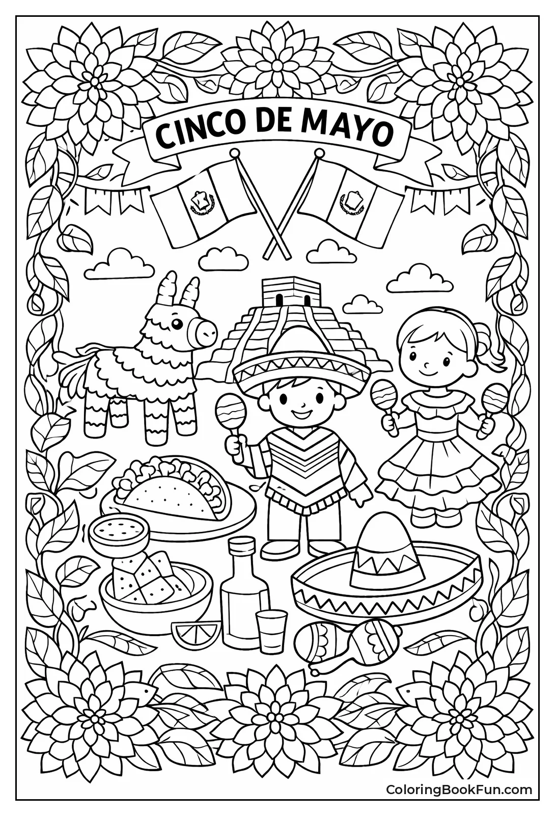 Dahlia Floral Border