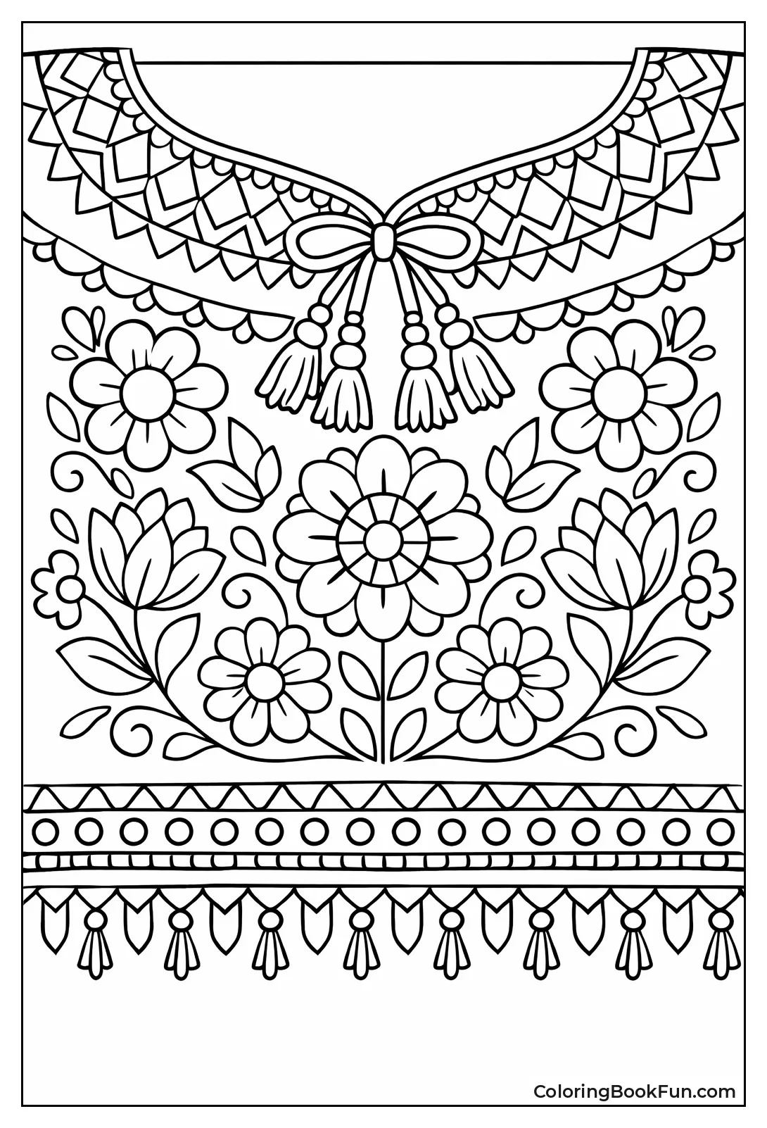 Huipil Embroidery Pattern