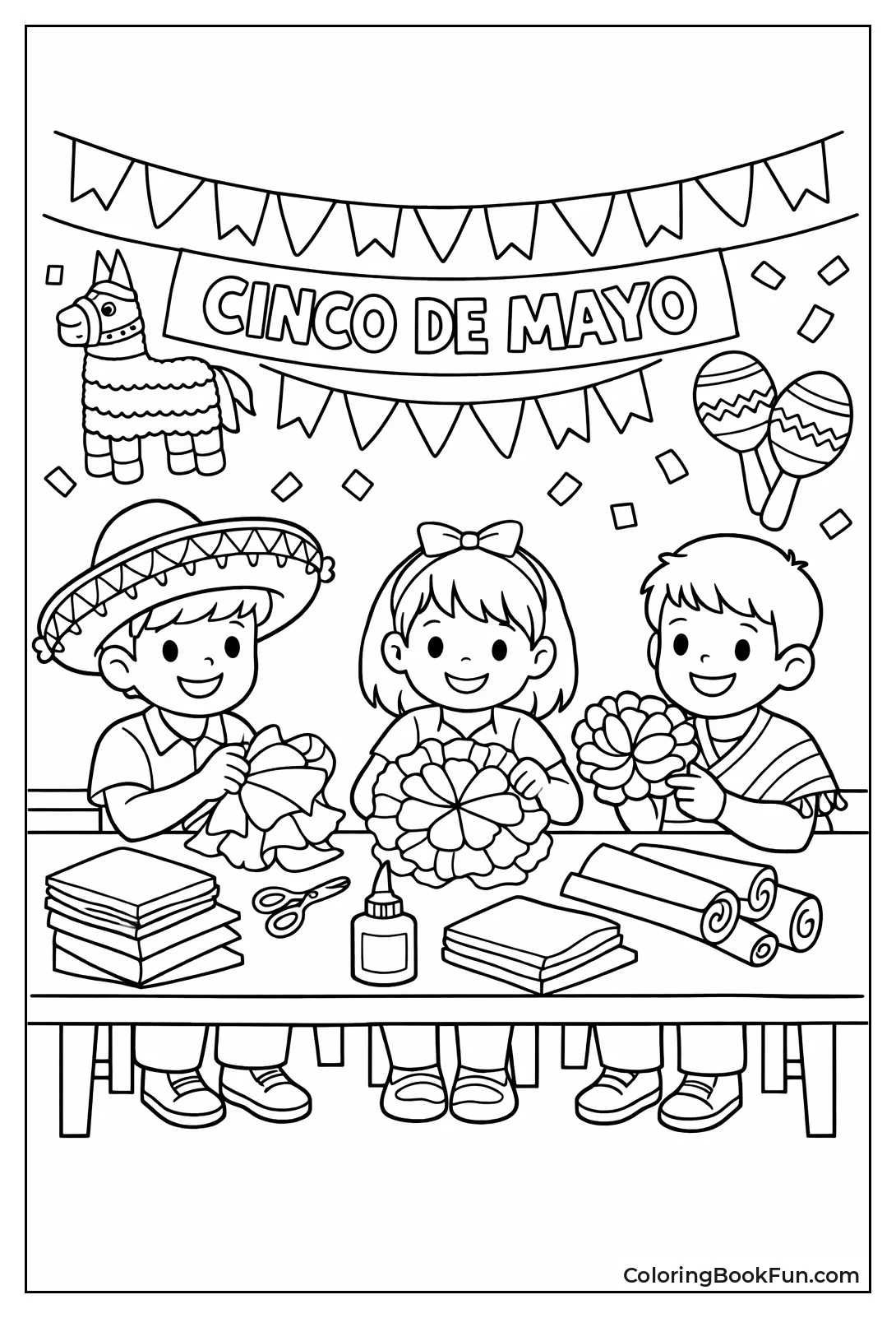 Kids Paper Flower Craft