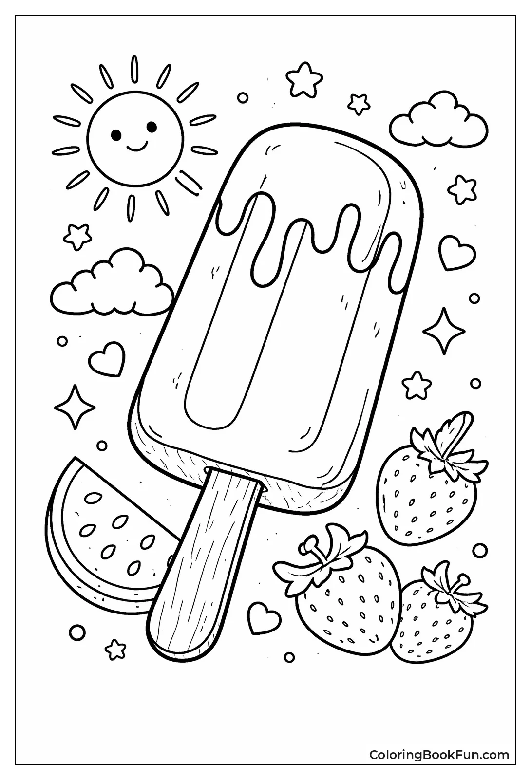 Classic Strawberry Popsicle