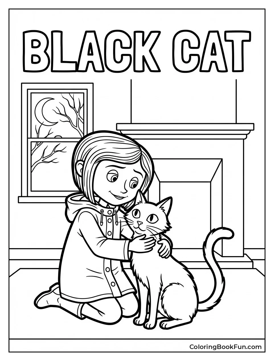 Coraline Hugs Black Cat