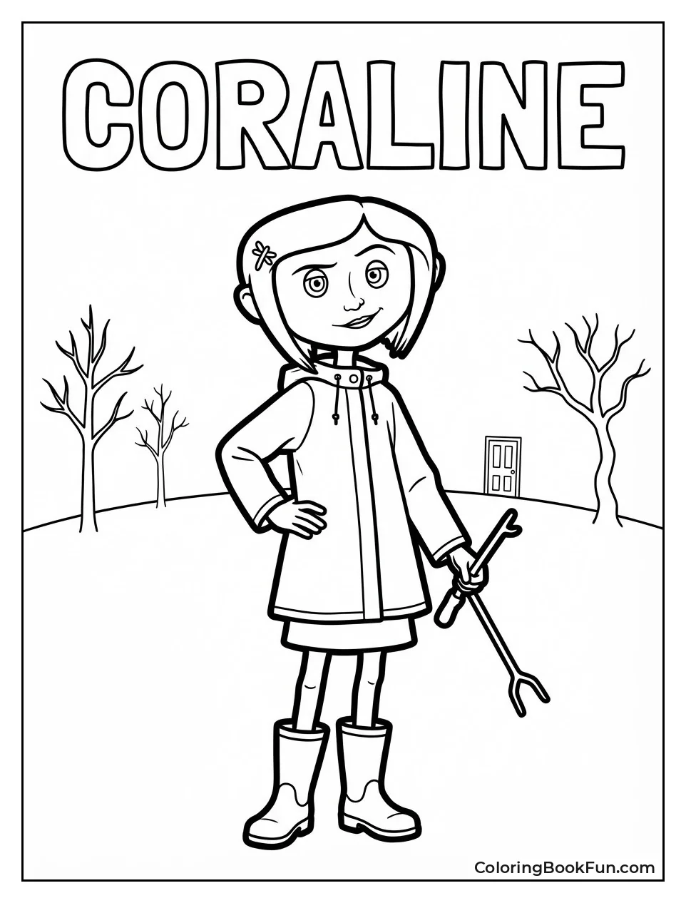 Coraline in Yellow Raincoat