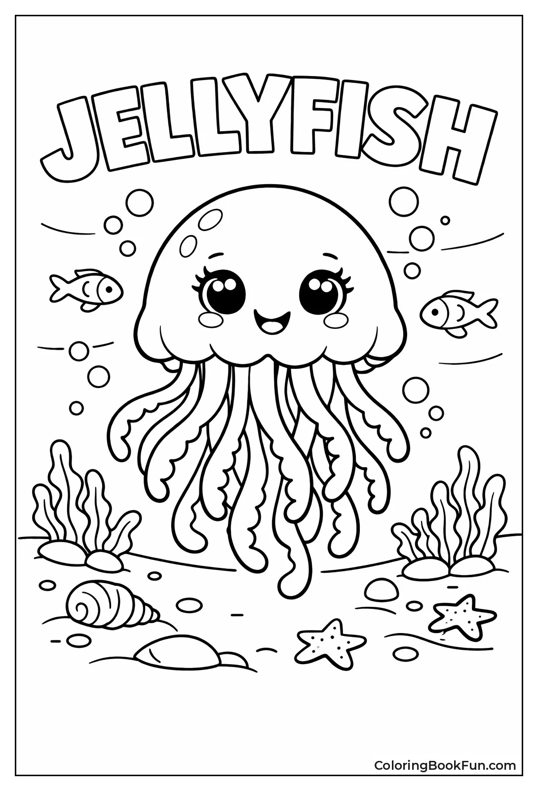 Cute Cartoon Jellyfish