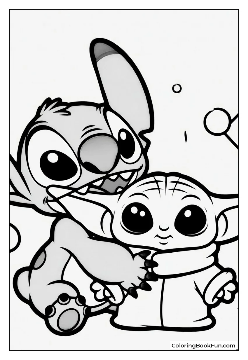 Cute Stitch Baby Yoda