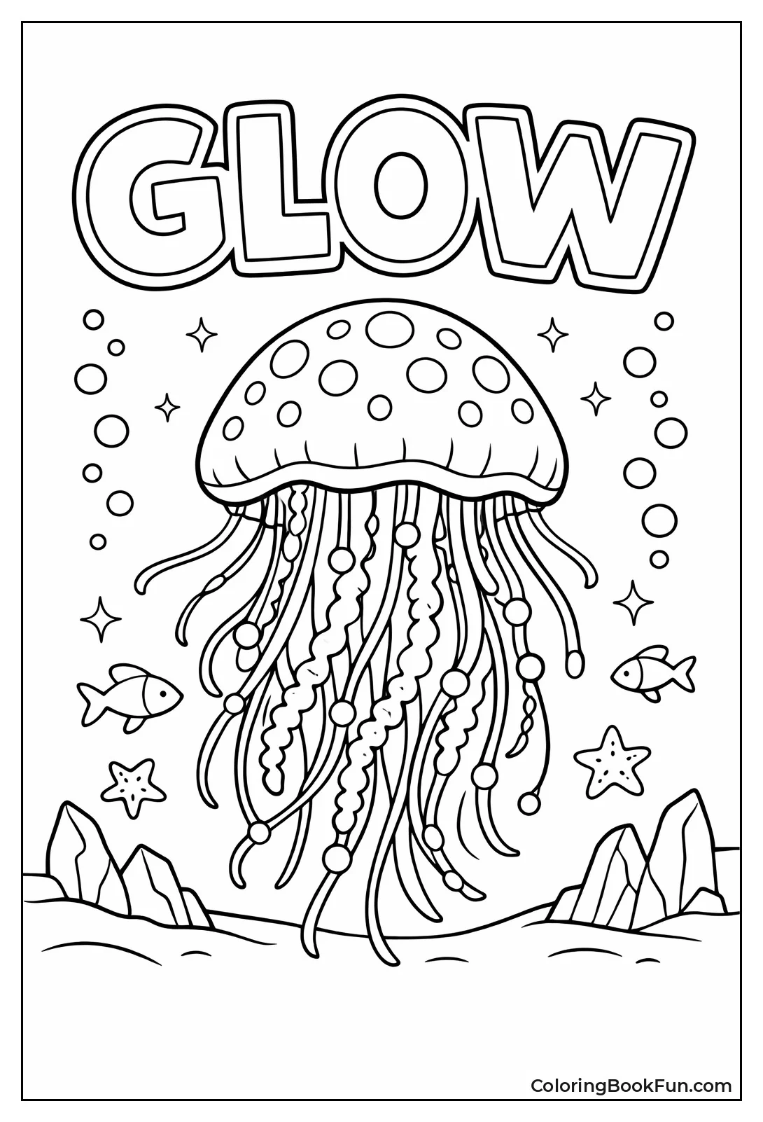 Deep Sea Bioluminescent Jellyfish