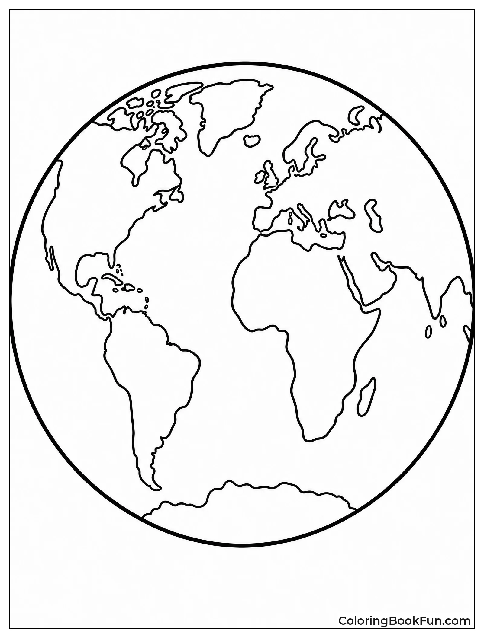 Detailed Map on a Globe