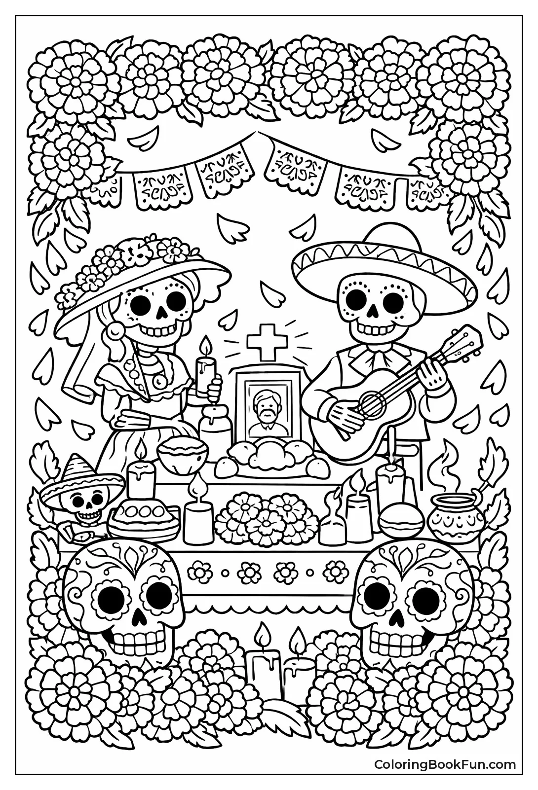 Marigold Flower Border