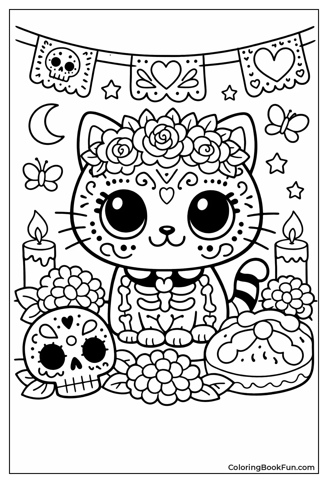 Sugar Skull Cat